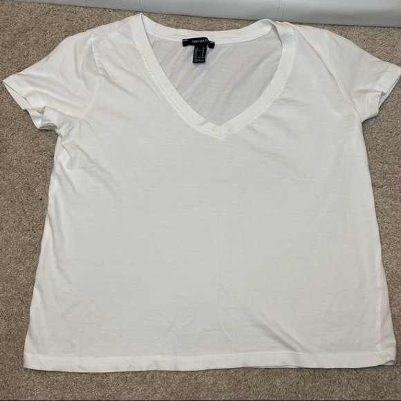 white ruffle shirt forever 21
